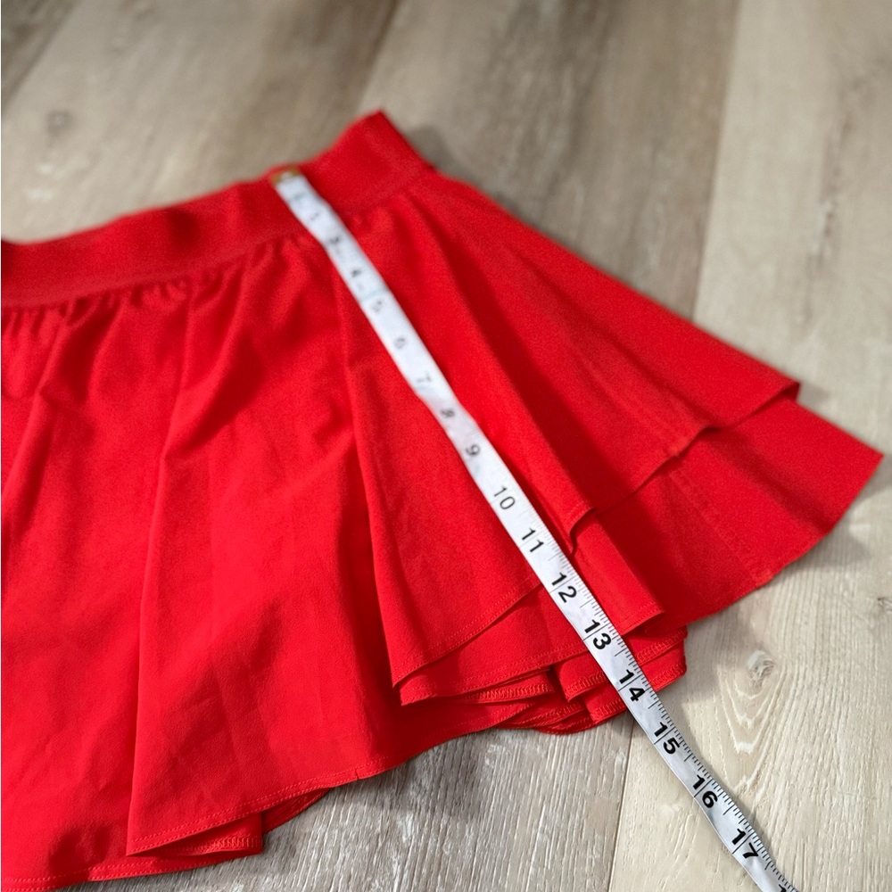 Lululemon court rival high waisted tennis skirt built in shorts red size 0 - Picture 7 of 7